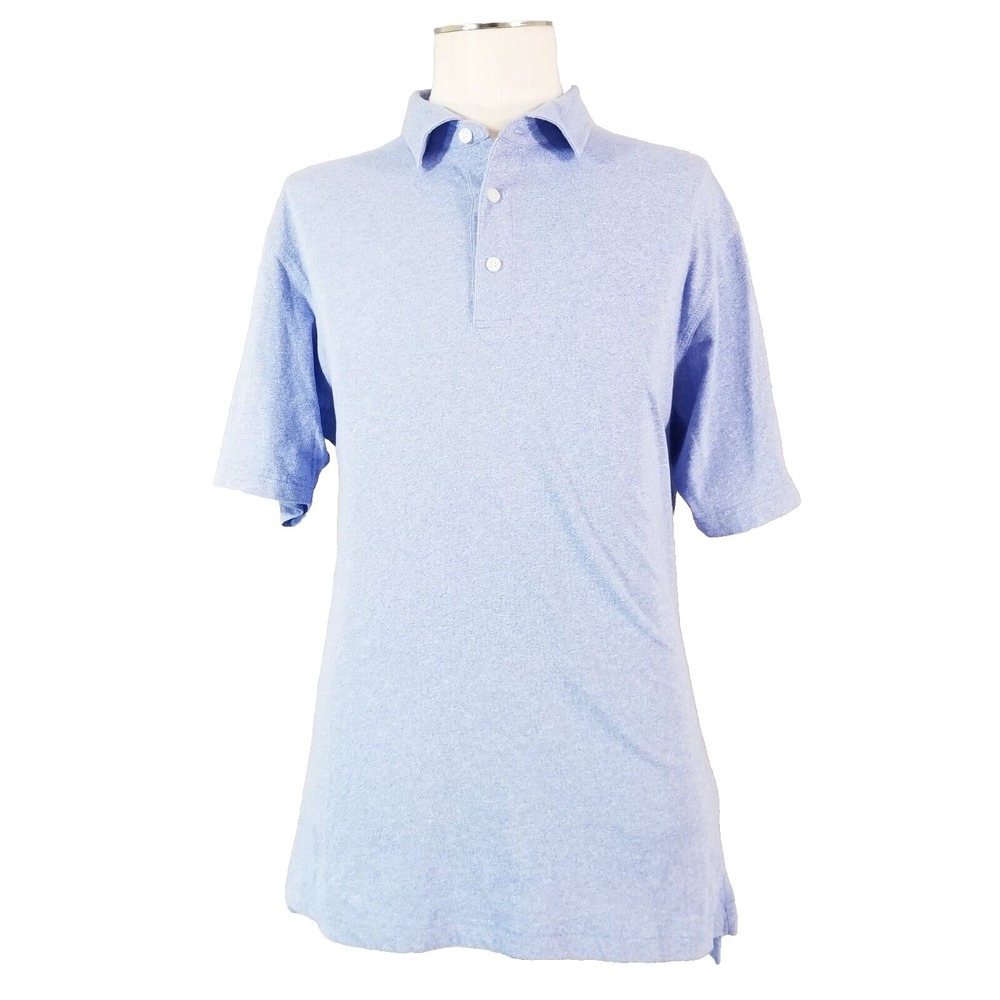Dunning golf polo shirt men's large light blue short sleeve outdoor preppy
